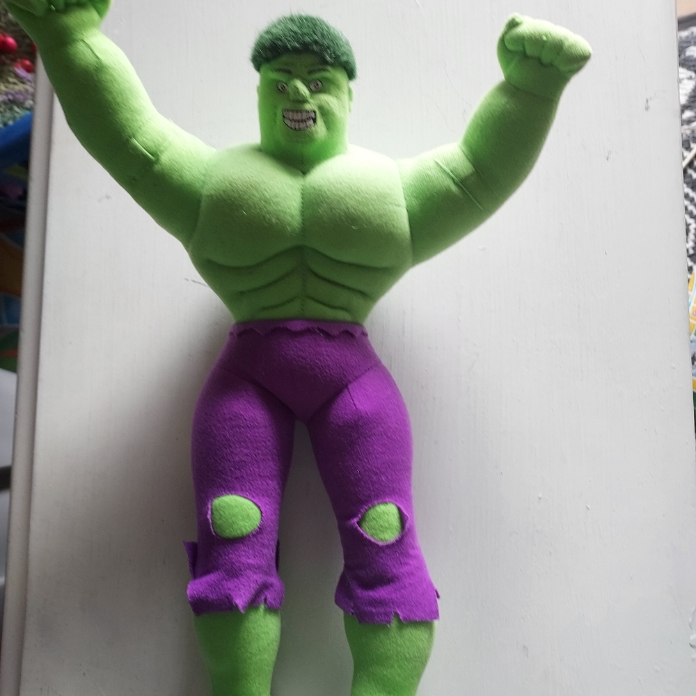 Vintage hulk stuffed doll